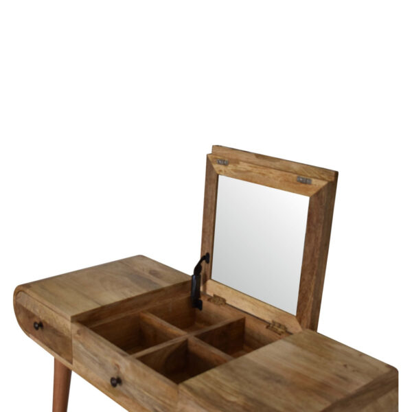 mensta Nordic Dressing Table with Foldable Mirror – Space-Saving Vanity - Image 6