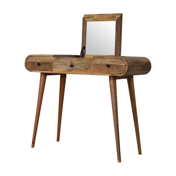 mensta Nordic Dressing Table with Foldable Mirror – Space-Saving Vanity