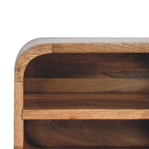 mensta Curved 2-Drawer Wall-Mounted Bedside Table – Space-Saving Storage - Image 4