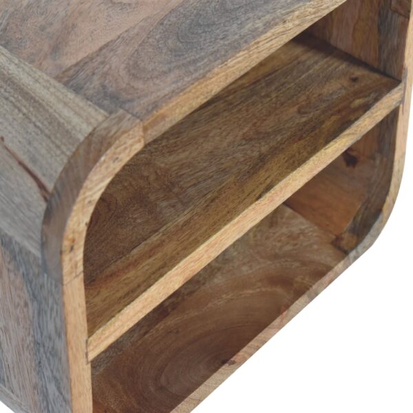 mensta Curved 2-Drawer Wall-Mounted Bedside Table – Space-Saving Storage - Image 5