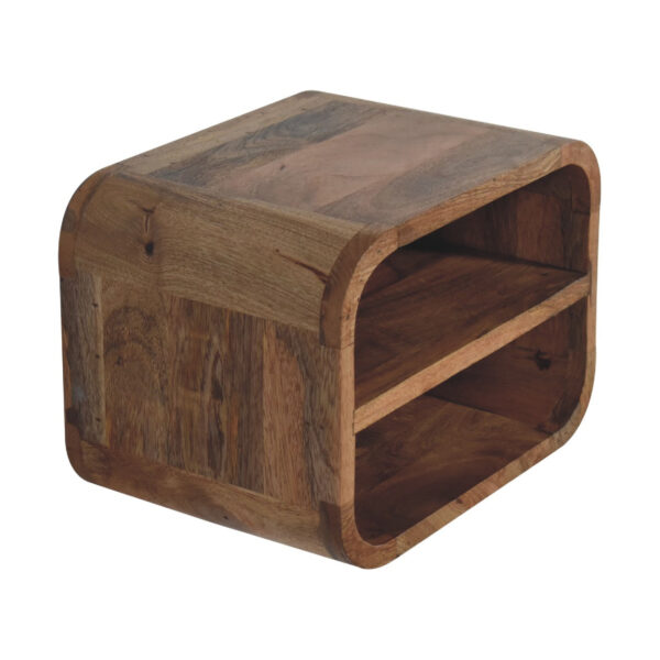 mensta Curved 2-Drawer Wall-Mounted Bedside Table – Space-Saving Storage - Image 6