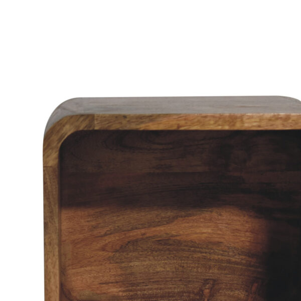 Mensta Open Curved Wall-Mounted Bedside Shelf – Modern & Space-Saving - Image 5