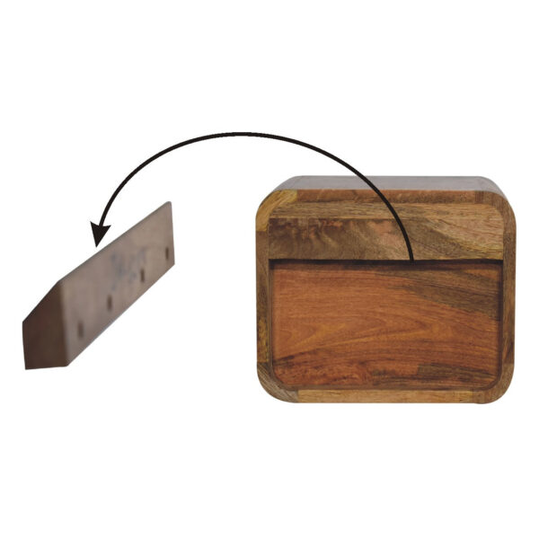 Mensta Open Curved Wall-Mounted Bedside Shelf – Modern & Space-Saving - Image 9