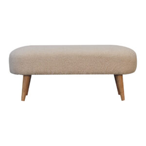 Mensta Boucle Hallway Bench – Cozy & Stylish Seating