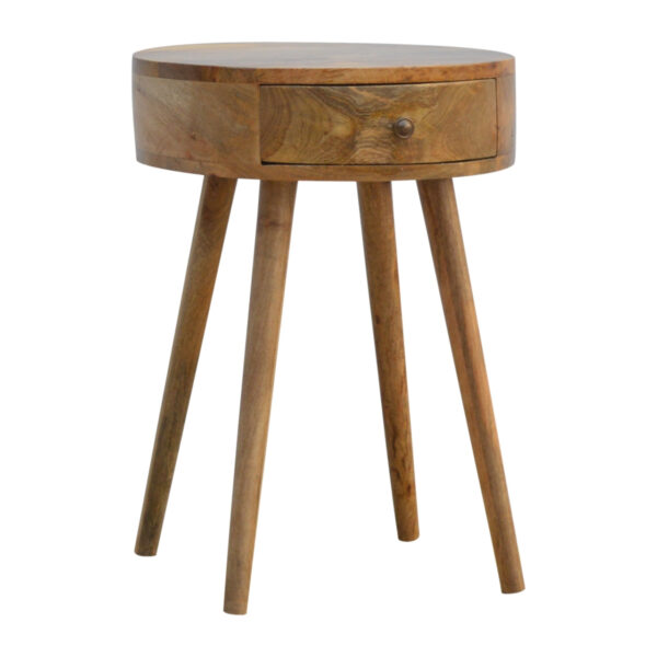 mensta Nordic Style Circular Bedside Table – Minimalist Design - Image 2