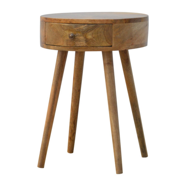 mensta Nordic Style Circular Bedside Table – Minimalist Design - Image 3