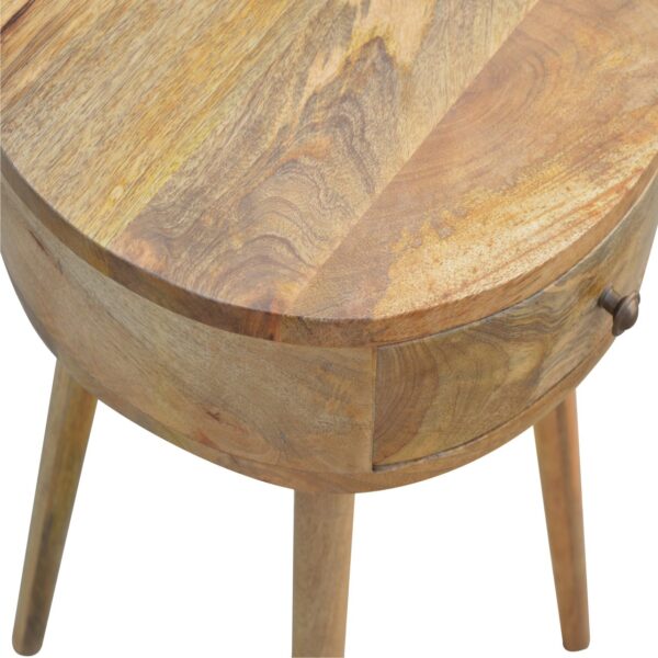 mensta Nordic Style Circular Bedside Table – Minimalist Design - Image 5