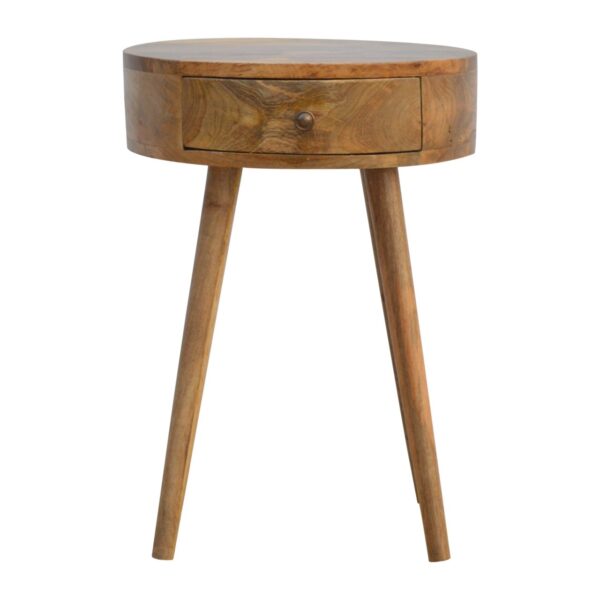 mensta Nordic Style Circular Bedside Table – Minimalist Design