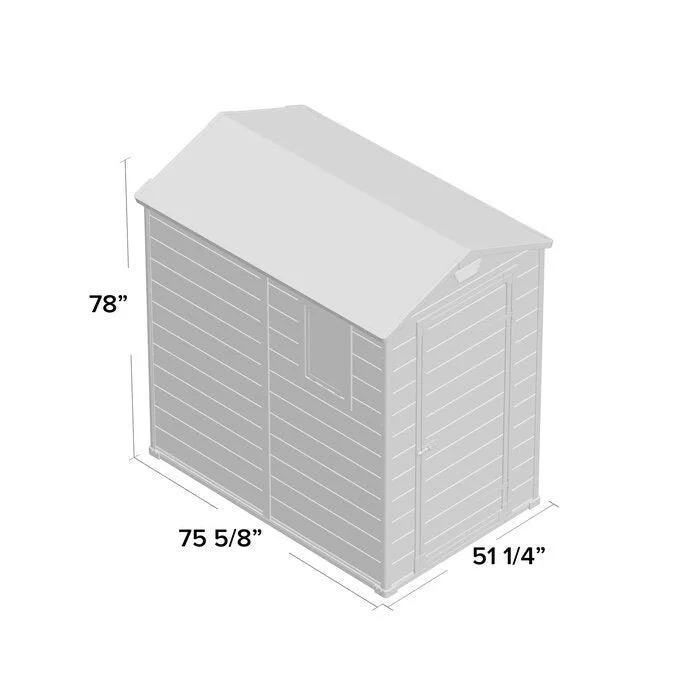 Keter Manor 4 ft. W x 6 ft. D Vertical Resin Outdoor Storage Shed Ideal For Patio - Image 5